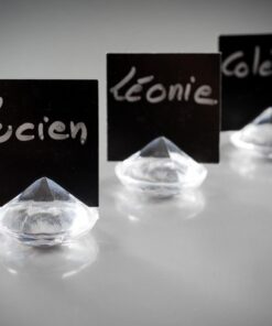 Marque place diamant acrylique transparent