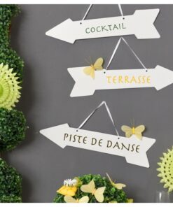 5 flèches signalétiques blanches à personnaliser