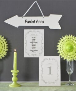 5 flèches signalétiques blanches à personnaliser