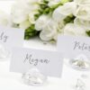 Marque place diamant acrylique transparent
