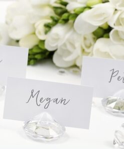 Marque place diamant acrylique transparent