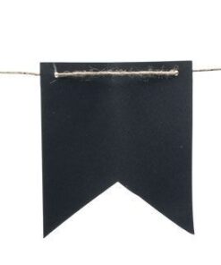 Guirlande fanion ardoise DIY avec craie et ficelle jute