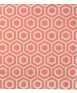 20 serviettes de table corail motif design