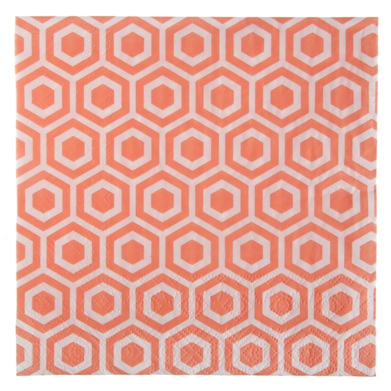 20 serviettes de table corail motif design 20 serviettes de table corail motif design