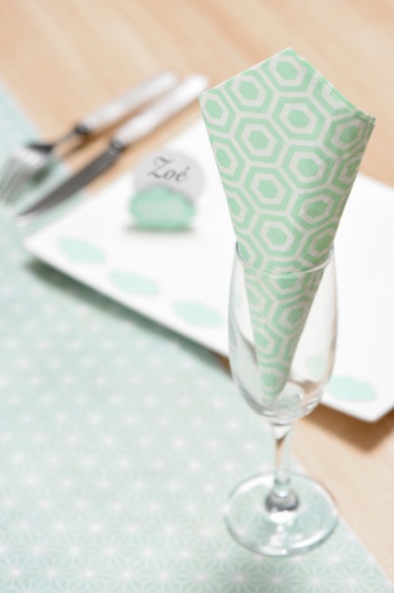20 serviettes de table vert menthe motif design 20 serviettes de table vert menthe motif design