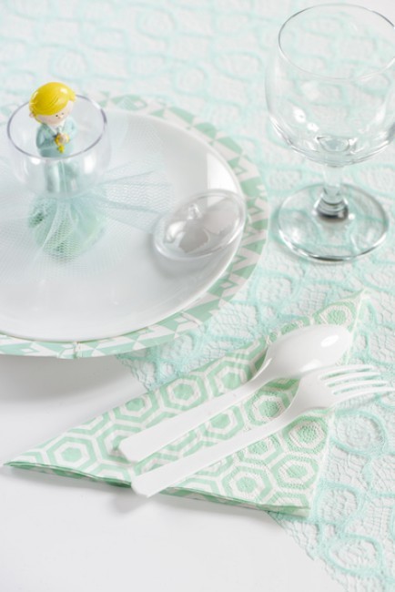 20 serviettes de table vert menthe motif design 20 serviettes de table vert menthe motif design
