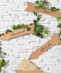 La flèche signalétique naturelle kraft
