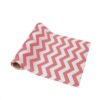 Chemin de table chevrons corail et blanc