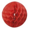 La boule déco de papier alvéolée corail 30cm