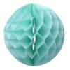 La boule déco de papier alvéolée menthe 30cm