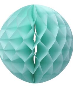 La boule déco de papier alvéolée menthe 30cm