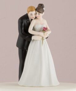 Figurine mariage romantique oui à la rose