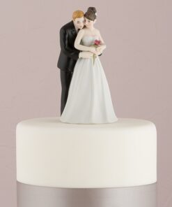 Figurine mariage romantique oui à la rose
