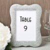 Location cadre baroque argenté paillettes glitter marque table