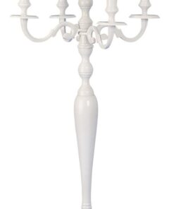 Location Chandelier 5 branches BLANC H80cm