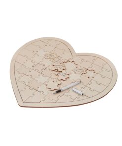 Livre d'or grand puzzle coeur en bois
