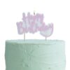 Bougie anniversaire "Happy Birthday" rose