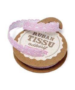 Ruban masking tape dentelle adhesive rose