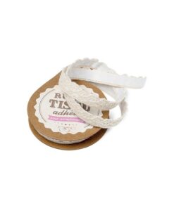 Ruban masking tape dentelle adhesive ivoire