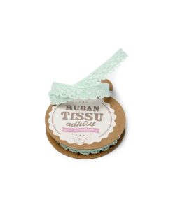 Ruban masking tape dentelle adhesive menthe