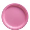 20 assiettes ROSE en carton repas 23 cm