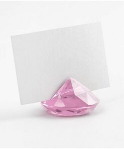 Marque place diamant acrylique rose clair
