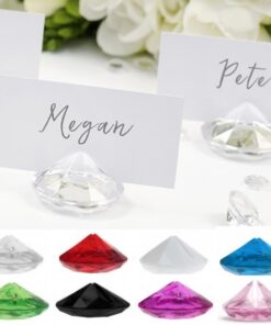 Marque place diamant acrylique bleu ciel misty