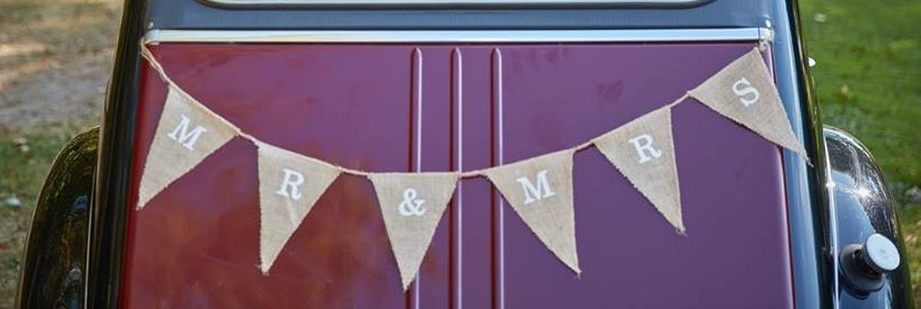 Guirlande fanions Mariage "Mr and Mrs" jute 1M Guirlande fanions Mariage "Mr and Mrs" jute 1M