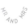 Guirlande "Mr and Mrs" gris argent paillettes