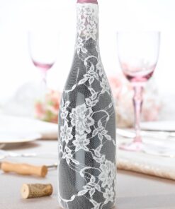 Location dentelle habillage bouteille vin vase