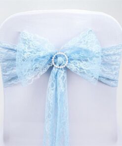 Location noeud de chaise dentellle bleu serenity tiffany