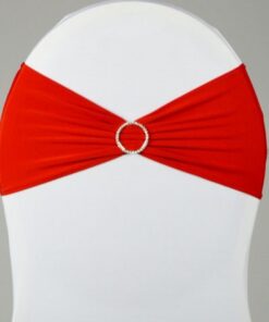 Location ceinturage spandex noeud chaise rouge