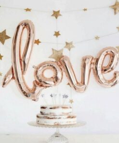 Ballon geant love cuivre rose gold 75cm