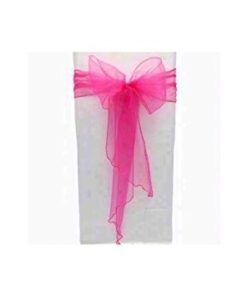 Tissu organza rose fuchsia (x5)