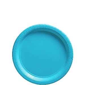 20 assiettes à dessert carton bleu turquoise 20 assiettes à dessert carton bleu turquoise
