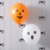 Halloween 10 ballons blanc et orange