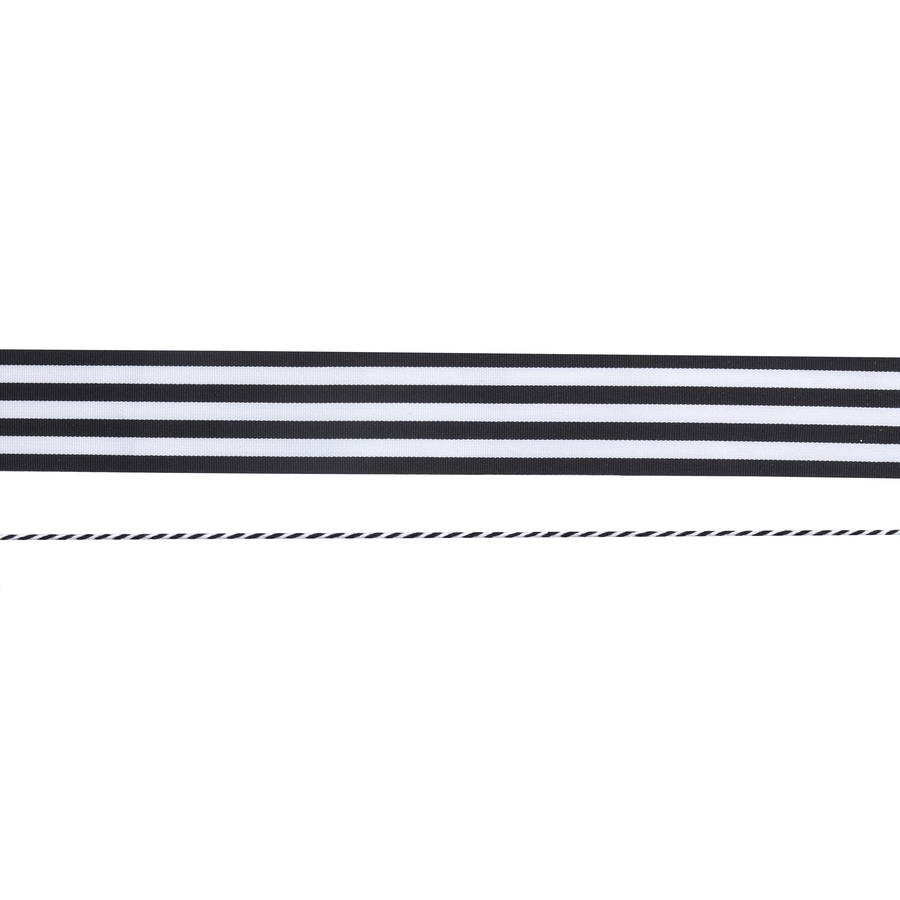 Pack Rubans rayures noir et blanc et baker twine Pack Rubans rayures noir et blanc et baker twine