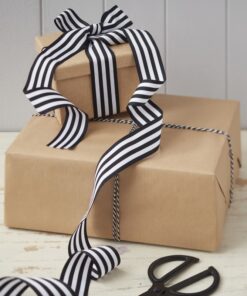 Pack Rubans rayures noir et blanc et baker twine