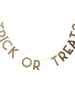 Halloween banderole Trick or Treat dorée