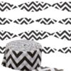 Guirlande papier crepon serpentin chevrons noirs