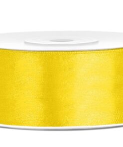 Ruban de satin jaune 25mm 25M