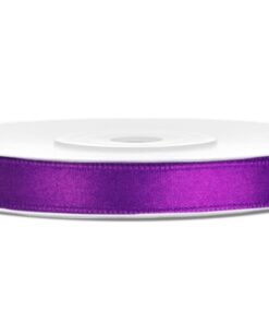 Ruban satin 6mm mauve pourpre