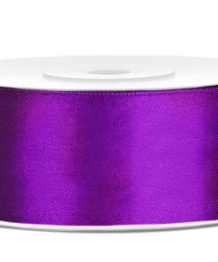 Ruban satin 25mm mauve pourpre