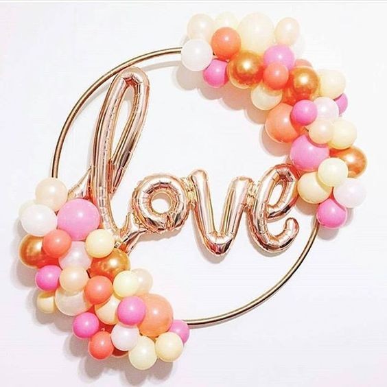 Ballon geant love cuivre rose gold 75cm Ballon geant love cuivre rose gold 75cm