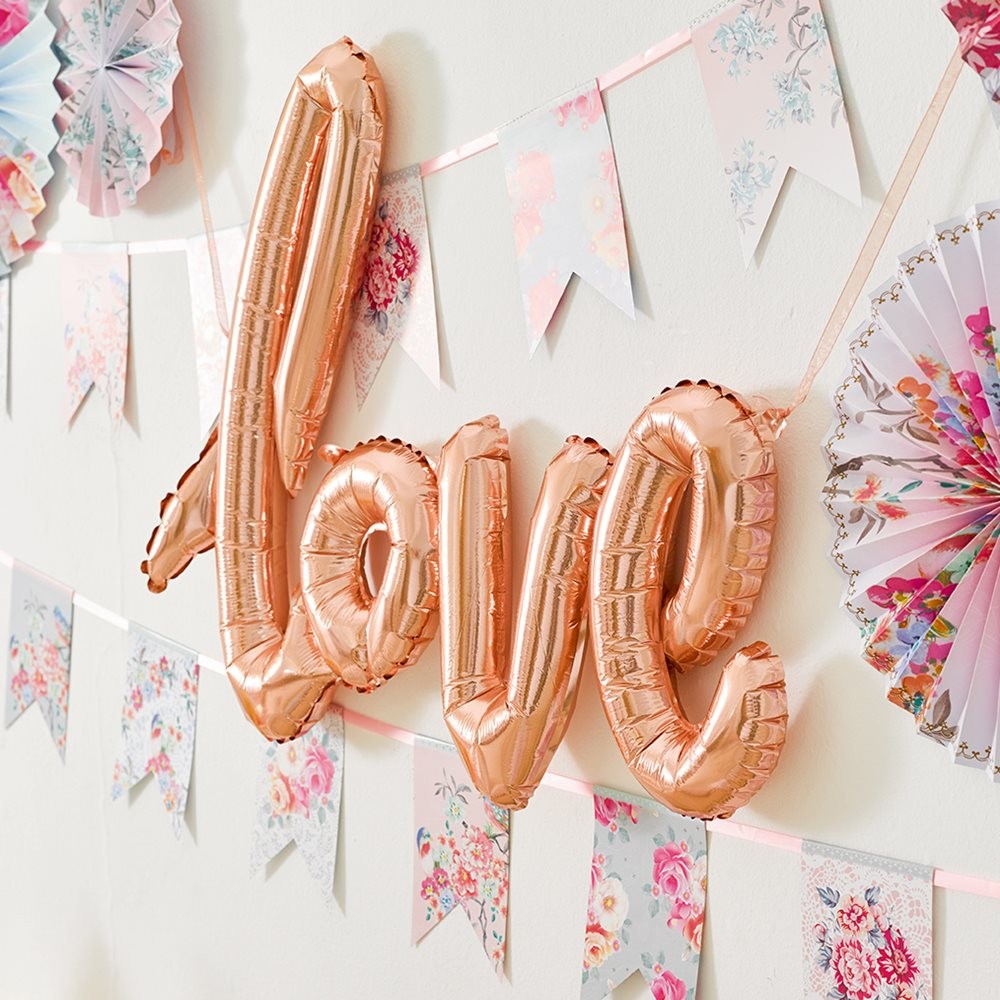 Ballon geant love cuivre rose gold 75cm Ballon geant love cuivre rose gold 75cm