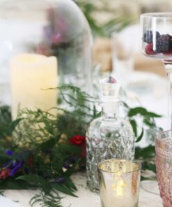 LOCATION verre vase photophore rose pâle