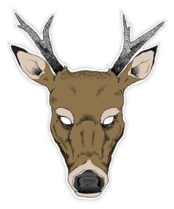 Masque photobooth animal cerf photobooth Noël