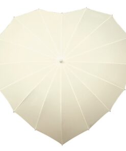 Parapluie mariage ivoire en forme de coeur