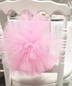 Pompon boule tulle rose bonbon 30 cm