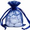 10 sachets pochons organza bleu